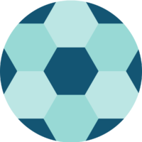 Illustration of blue and teal soccer ball